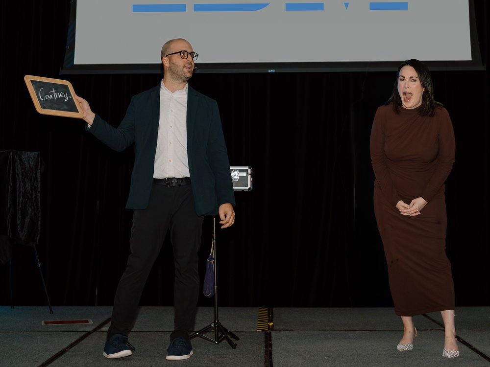 Professional magician performing at a corporate events